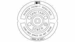 Budget 👏 EJ 23-1/2 in. 1-Hole Cover Sanitary Sewer Danger Permit Required 🎉