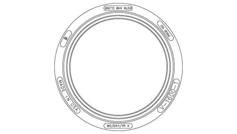 Discount โ๏ธ EJ V1600-1 Series 24 in. x 4 in. Undipped Gray Iron Reversible Frame ๐