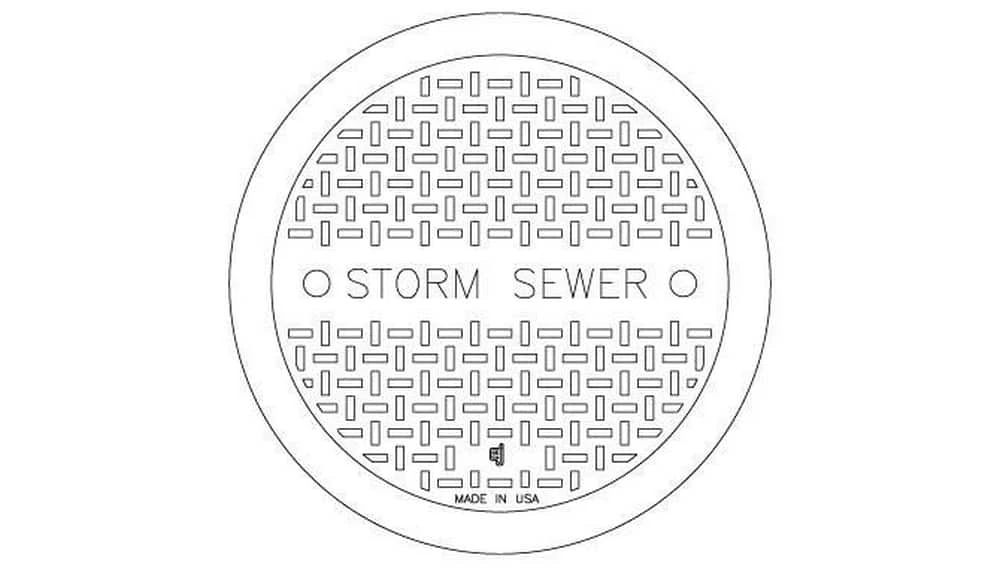 Outlet π EJ 26 in. Two Phase Manhole Lid Storm Sewer Cover π